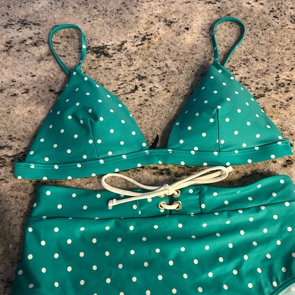 Summersalt green polka dot bikini size 6 - Picture 4 of 6
